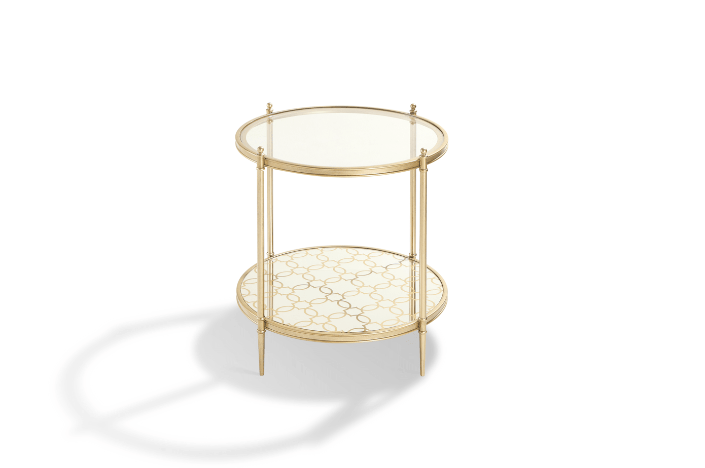 The Golden Vista Round End Table