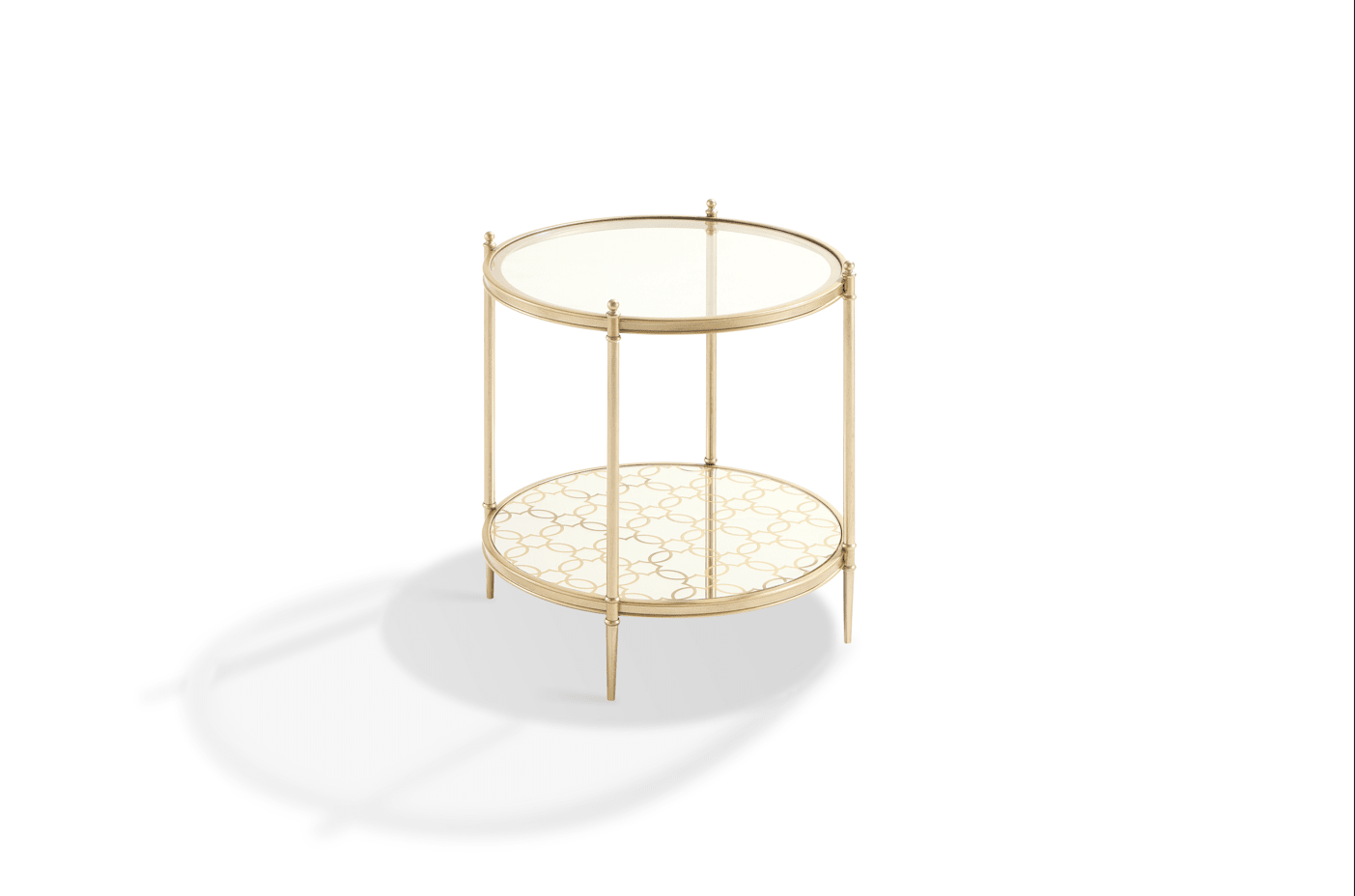 The Golden Vista Round End Table