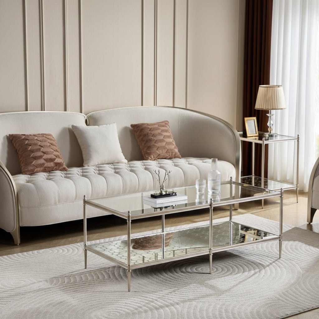 The Silver Vista Retanglar End TABLE