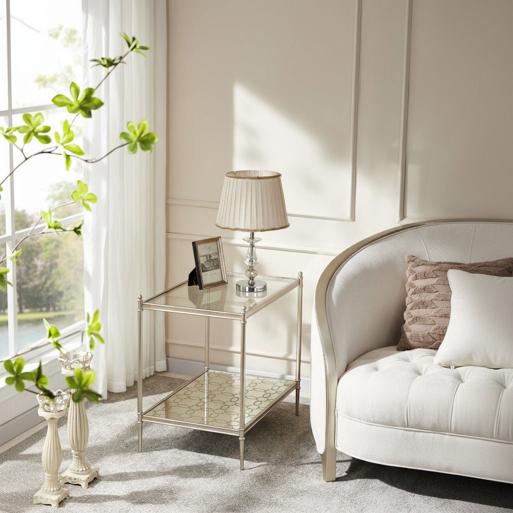 The Silver Vista Retanglar Side Table