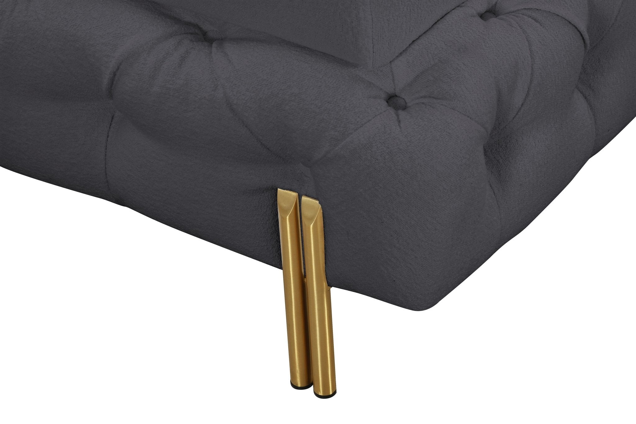 Tufting Dark Grey Loveseat