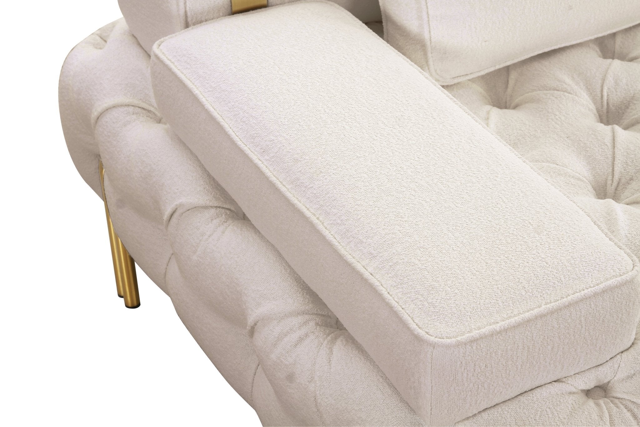 Tufting Tan Loveseat
