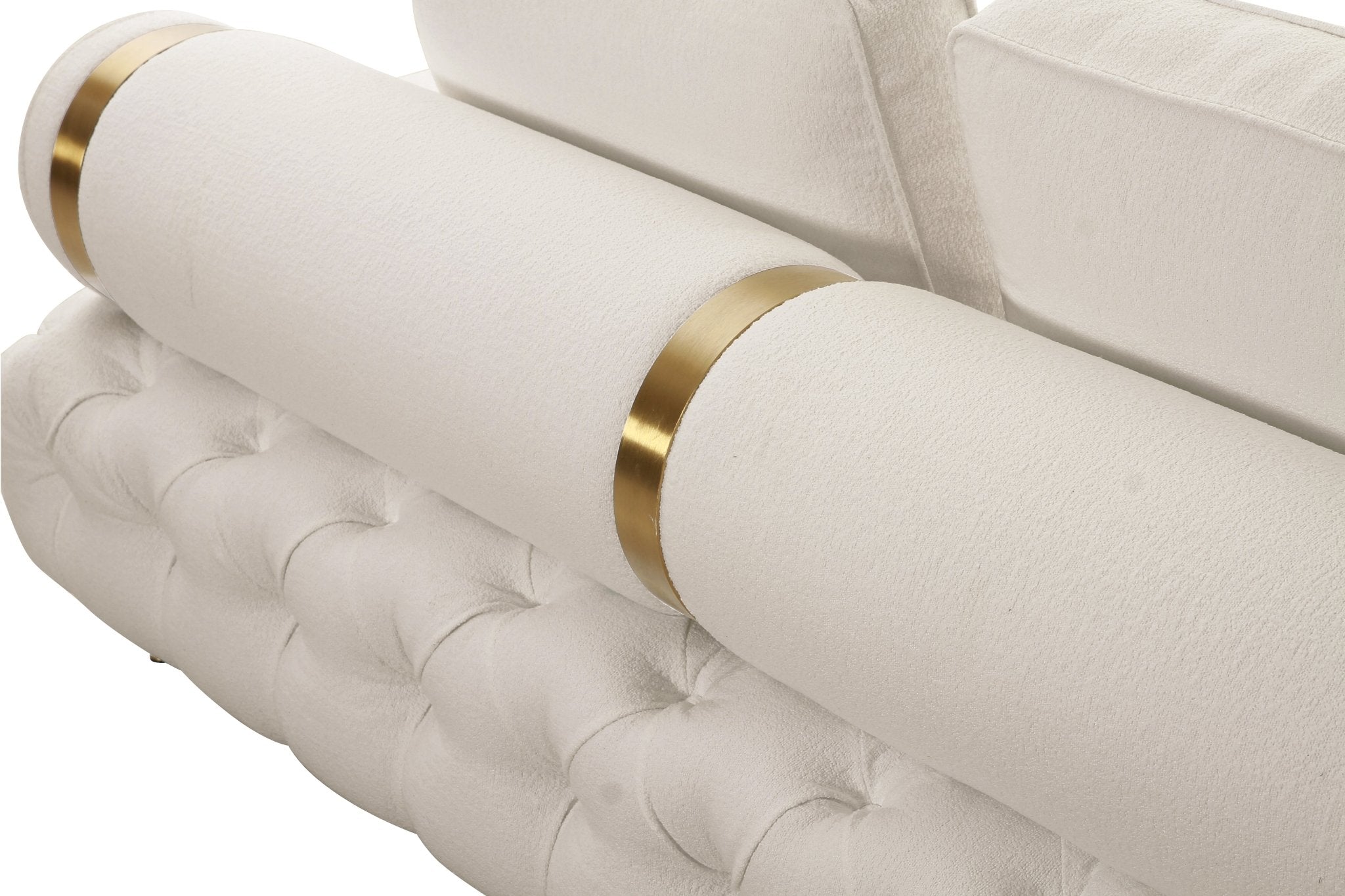 Tufting Tan Loveseat