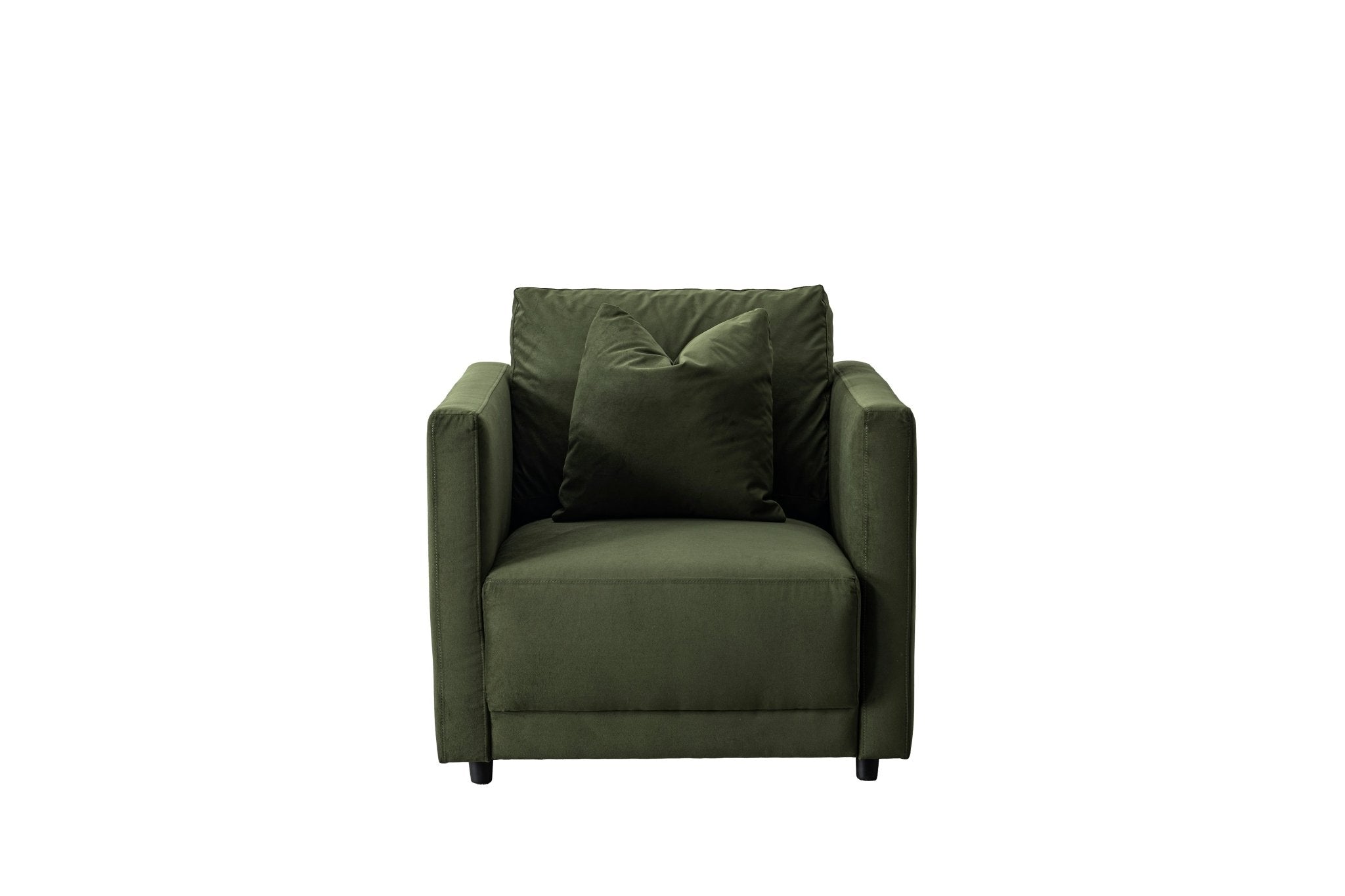 Velano Velvet Green Accent Chair