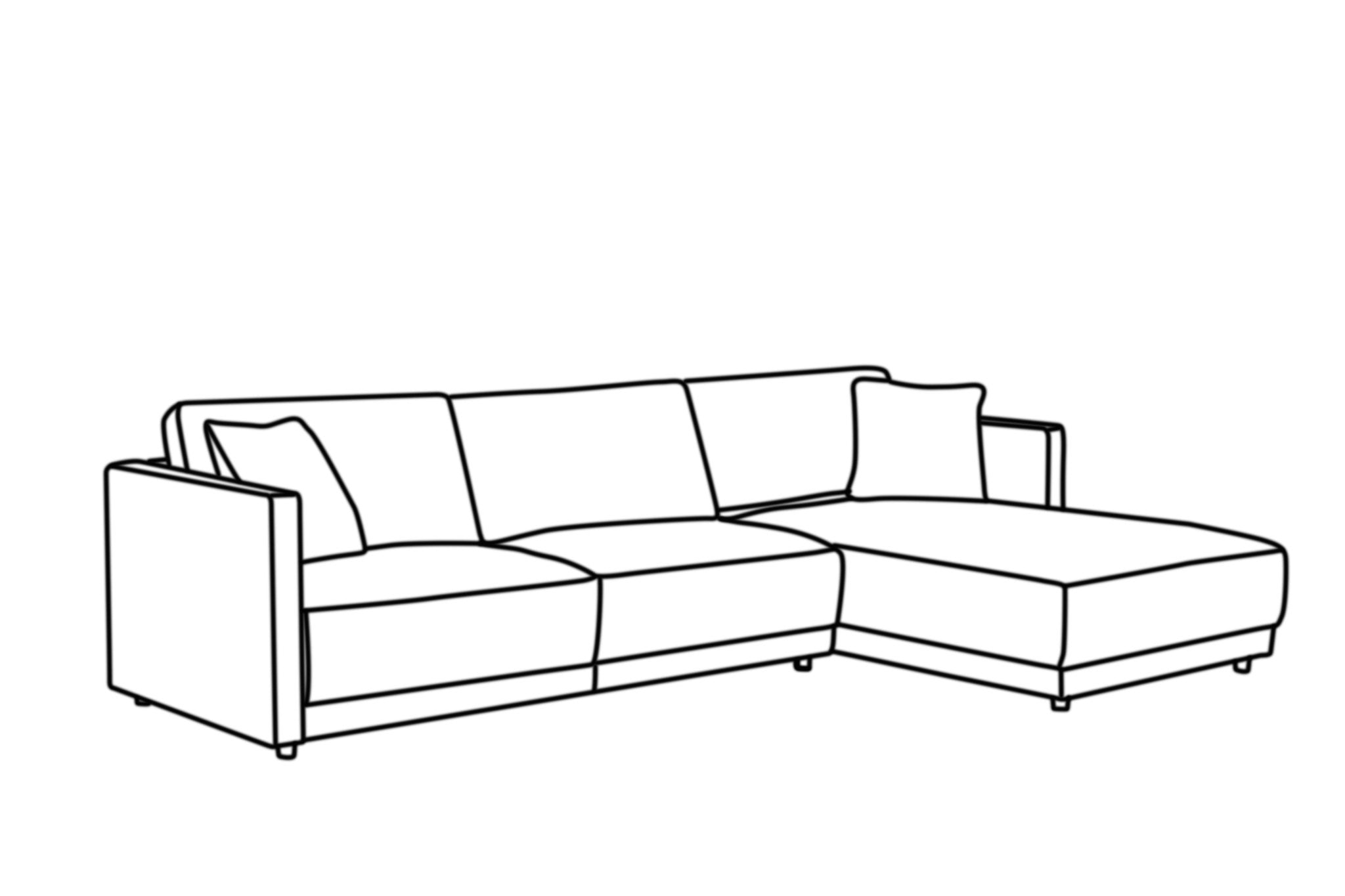 Velano Velvet Green Sectional Right