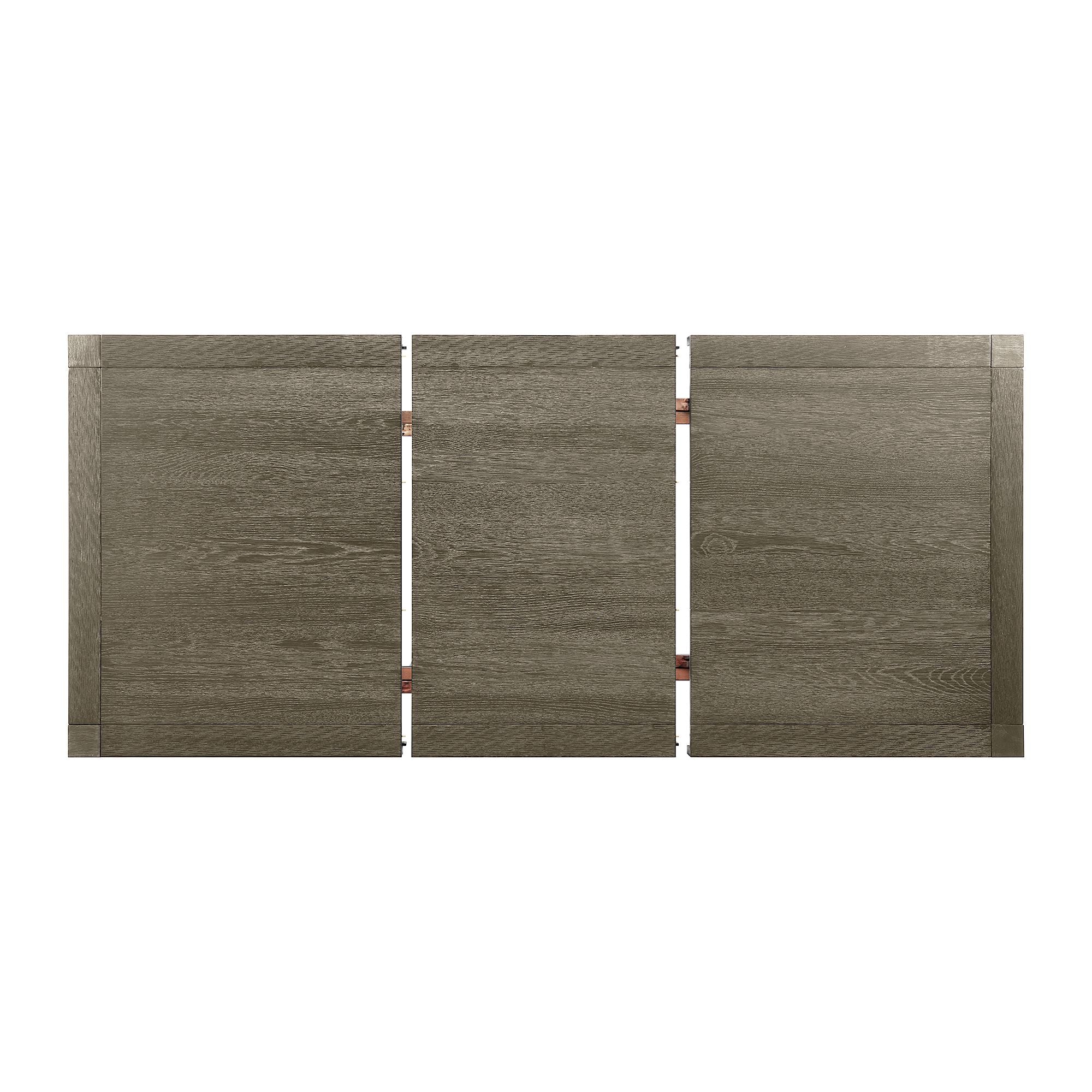 Versailles Contemporary Rectangular Dining Table With 1x24 leaf in Grey