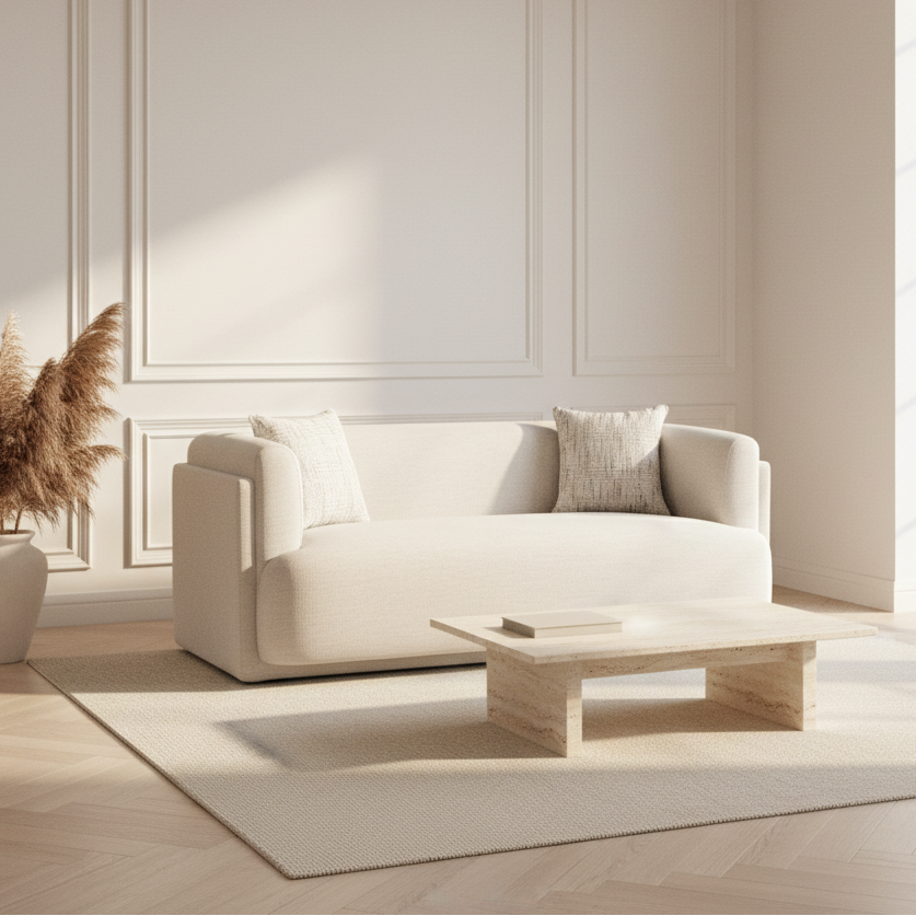 Vienna White Loveseat