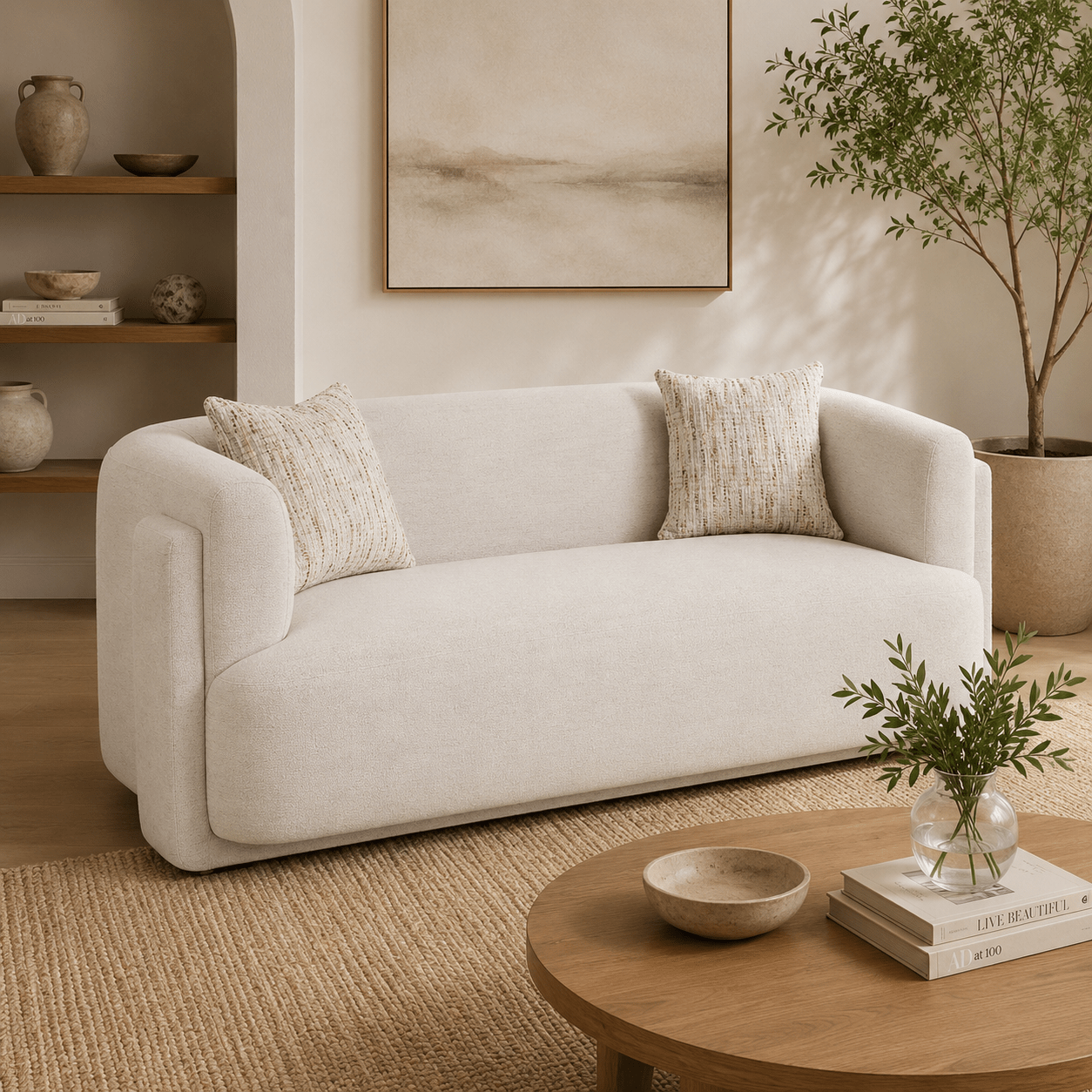 Vienna White Loveseat