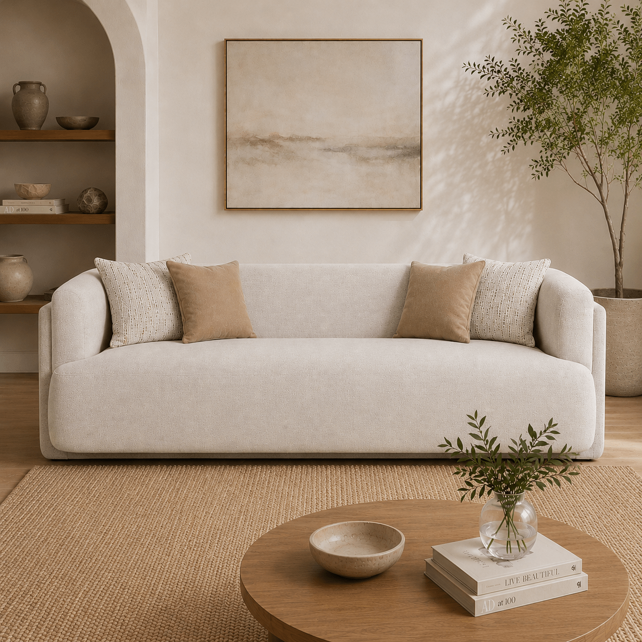 Vienna White Sofa