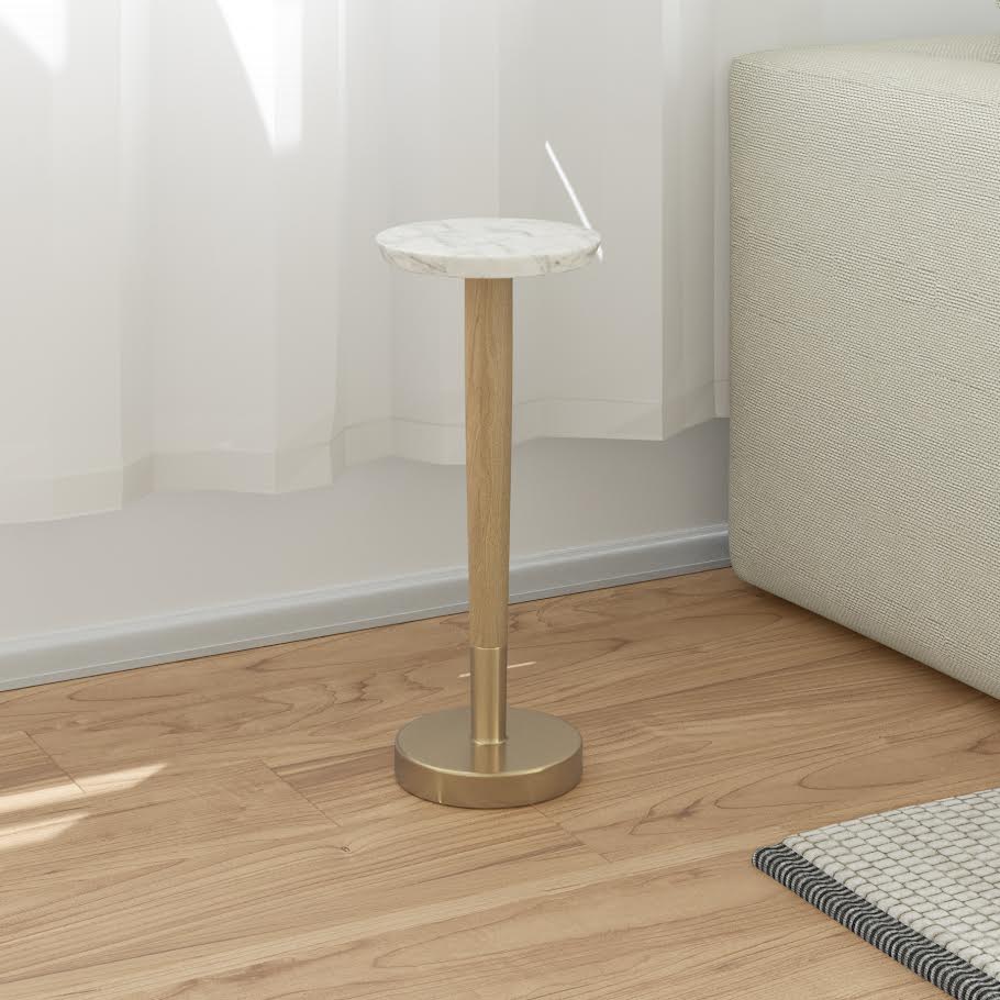 Warm Marble Accent Table