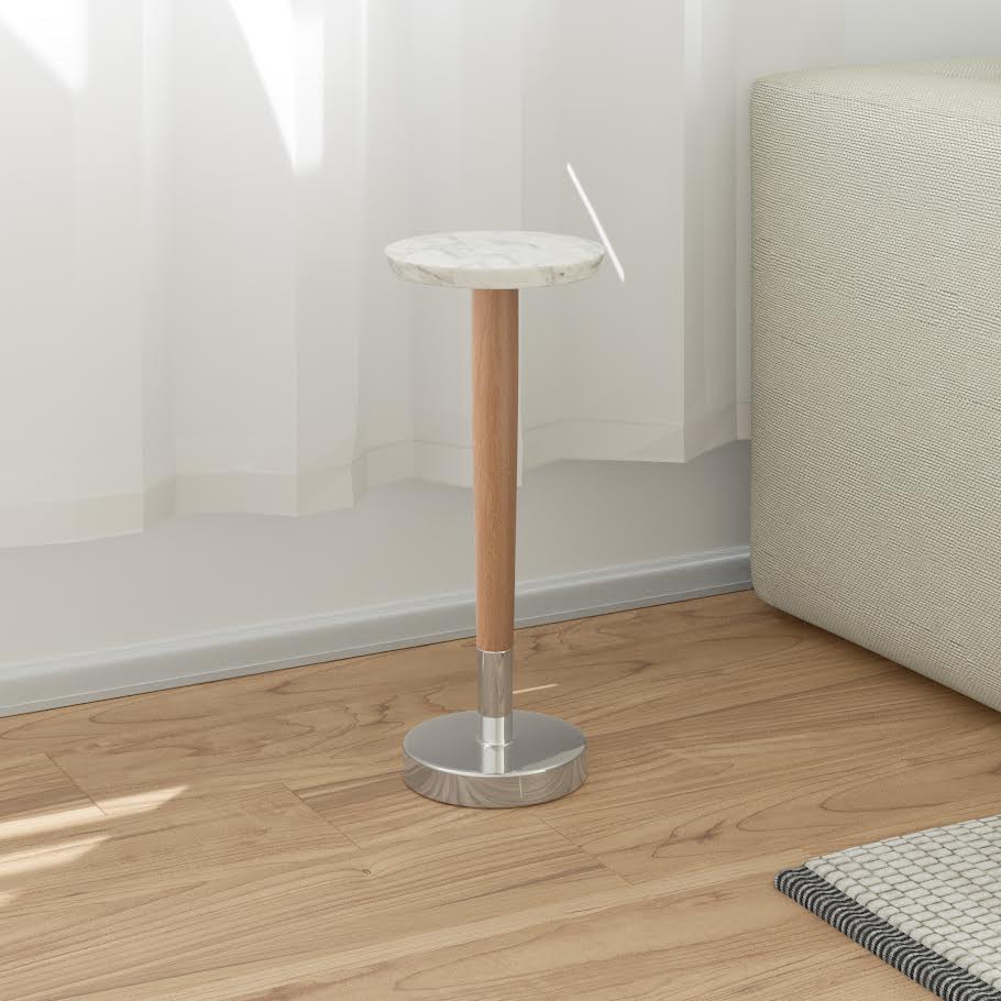 Warm Marble Accent Table
