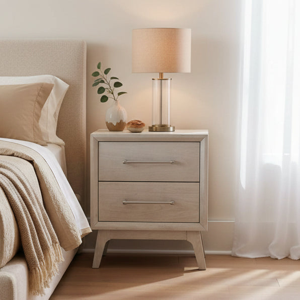 Westland 2-Drawer Nightstand in Almond