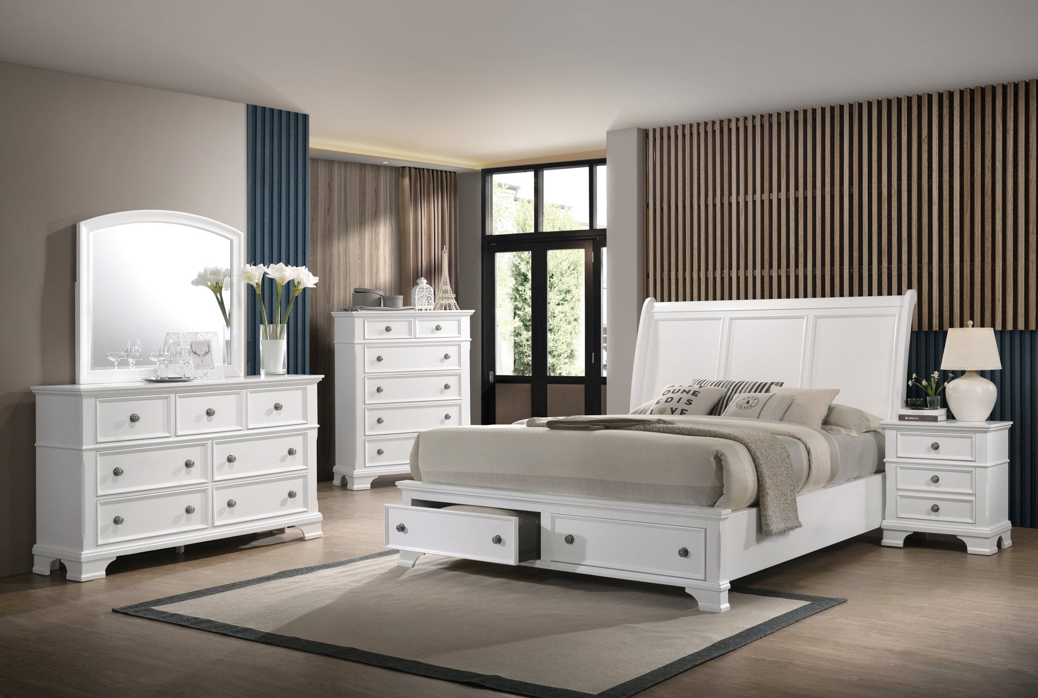 White Harmonious Haven King Bed