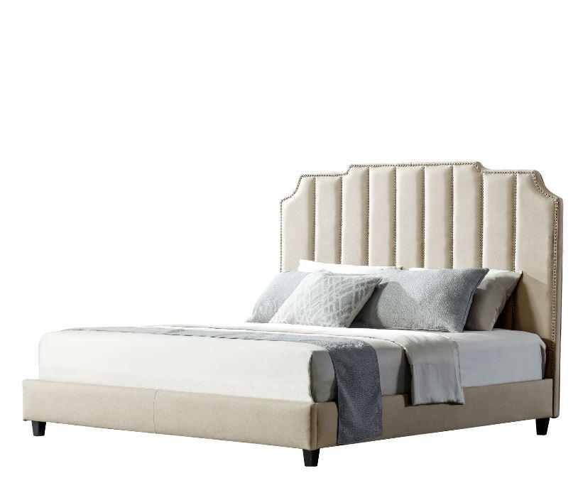 Queen BED 3PARTS HEADBOARD RAILS AND SLAT (6562422358112)