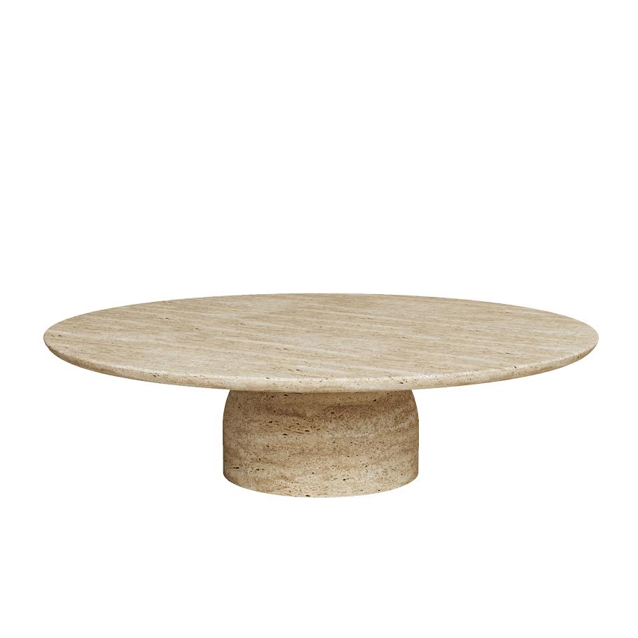 Matt Travertine Side Table