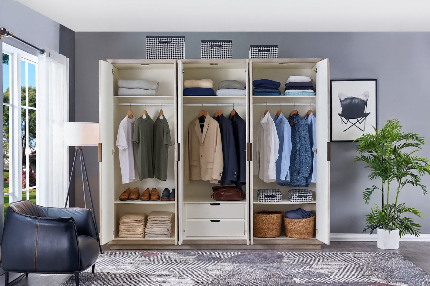 B756 6 Door wardrobe