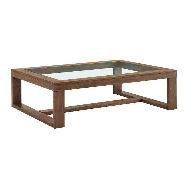 Glass Top Dark Brown Coffee Table