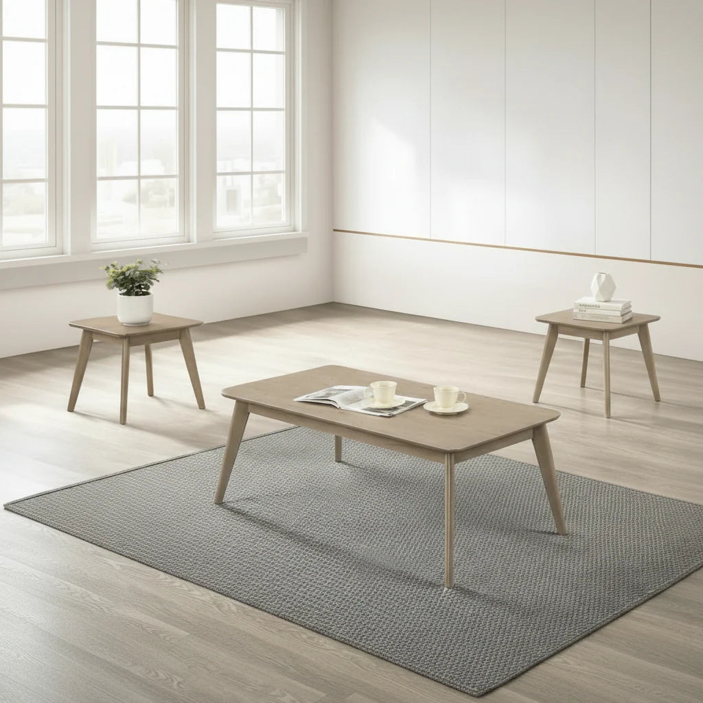 Megan grey wash Coffee table (set of 3 )