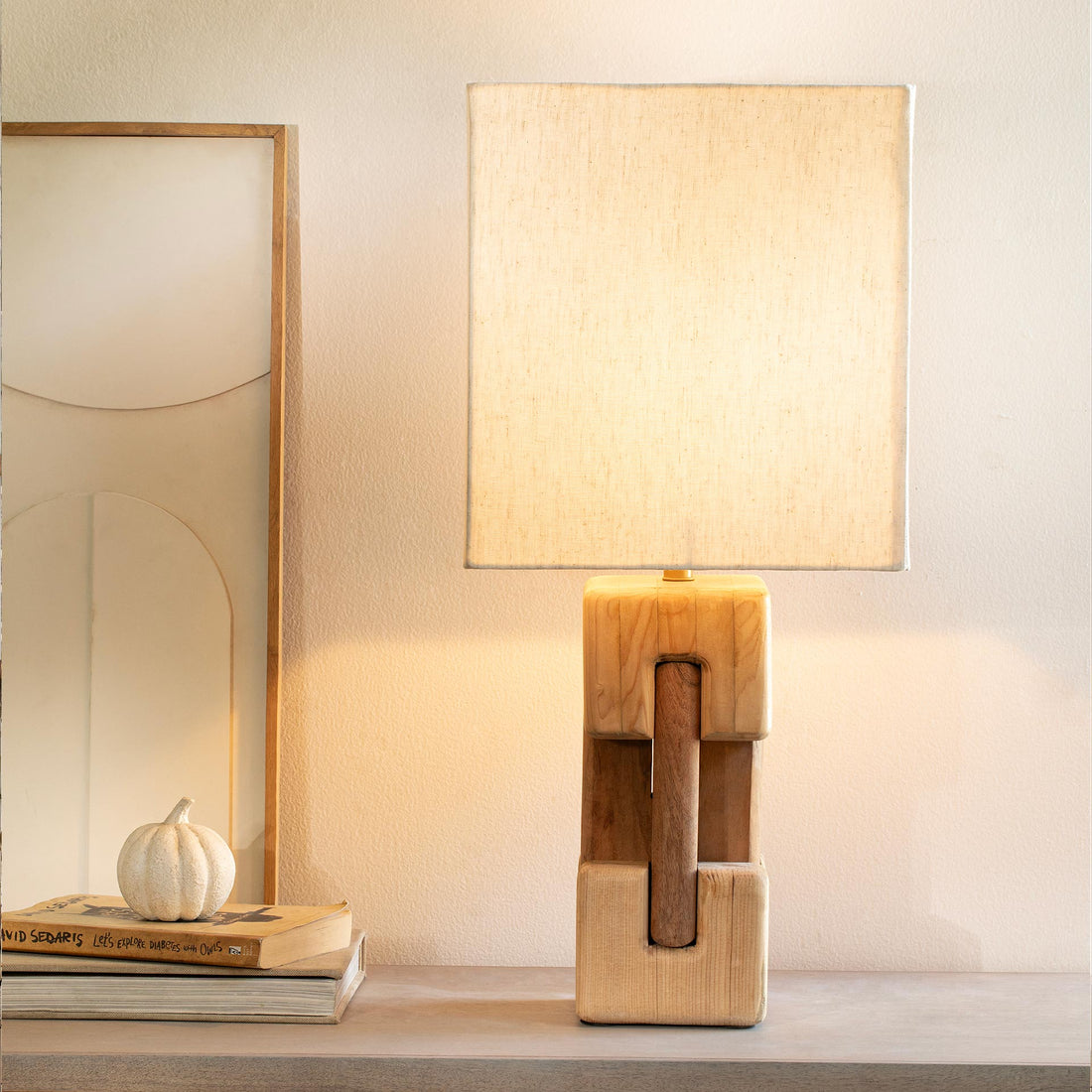 Wooden Lamp W/Shade 1014VLN