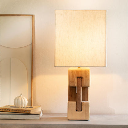 Wooden Lamp W/Shade 1014VLN