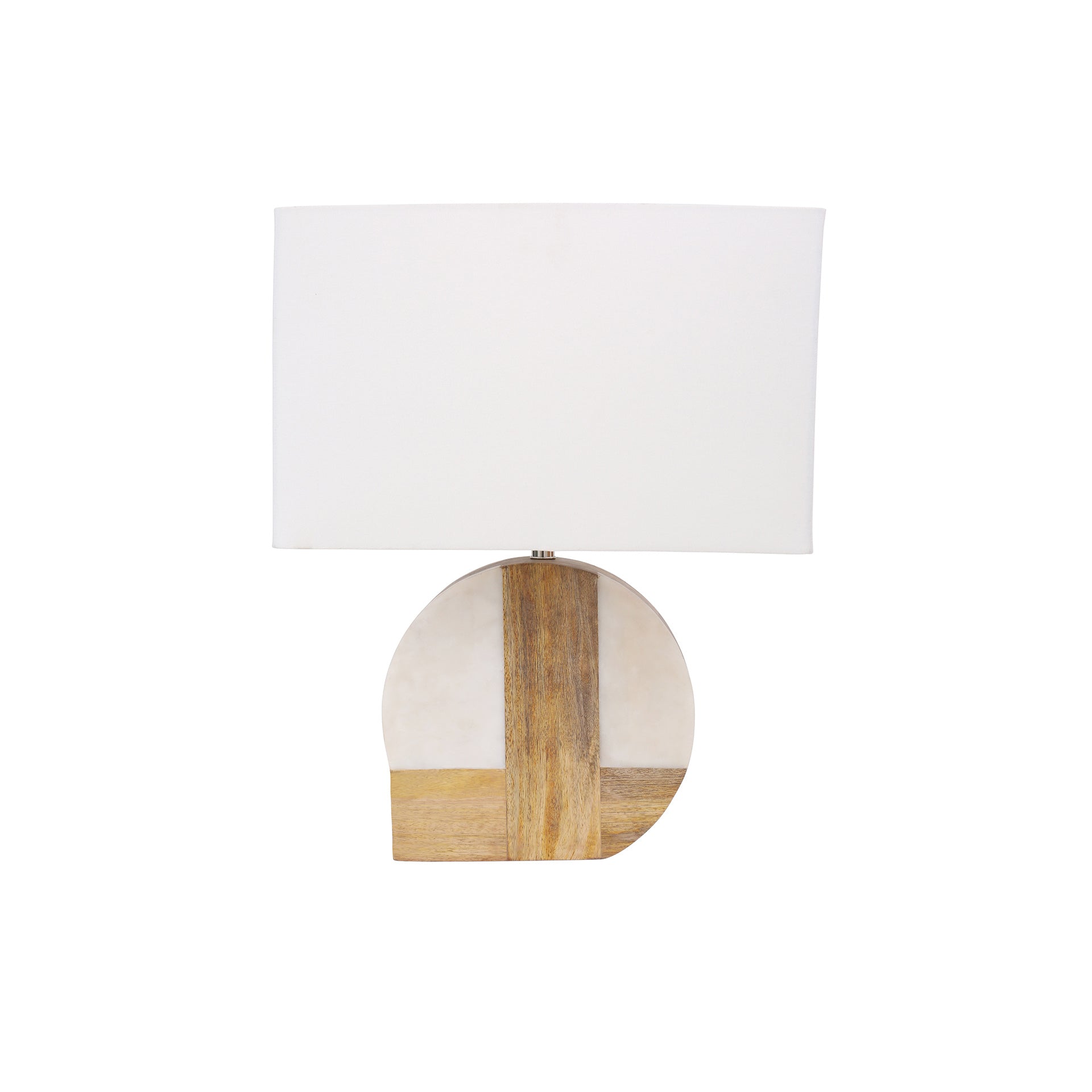 Wood / Marble Lamp W/Shade 1015SLN