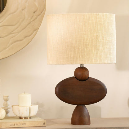 Wooden Lamp W/Shade 1017ULN