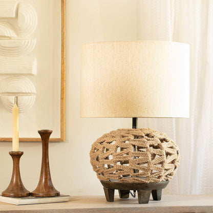 Jute Lamp W/Shade