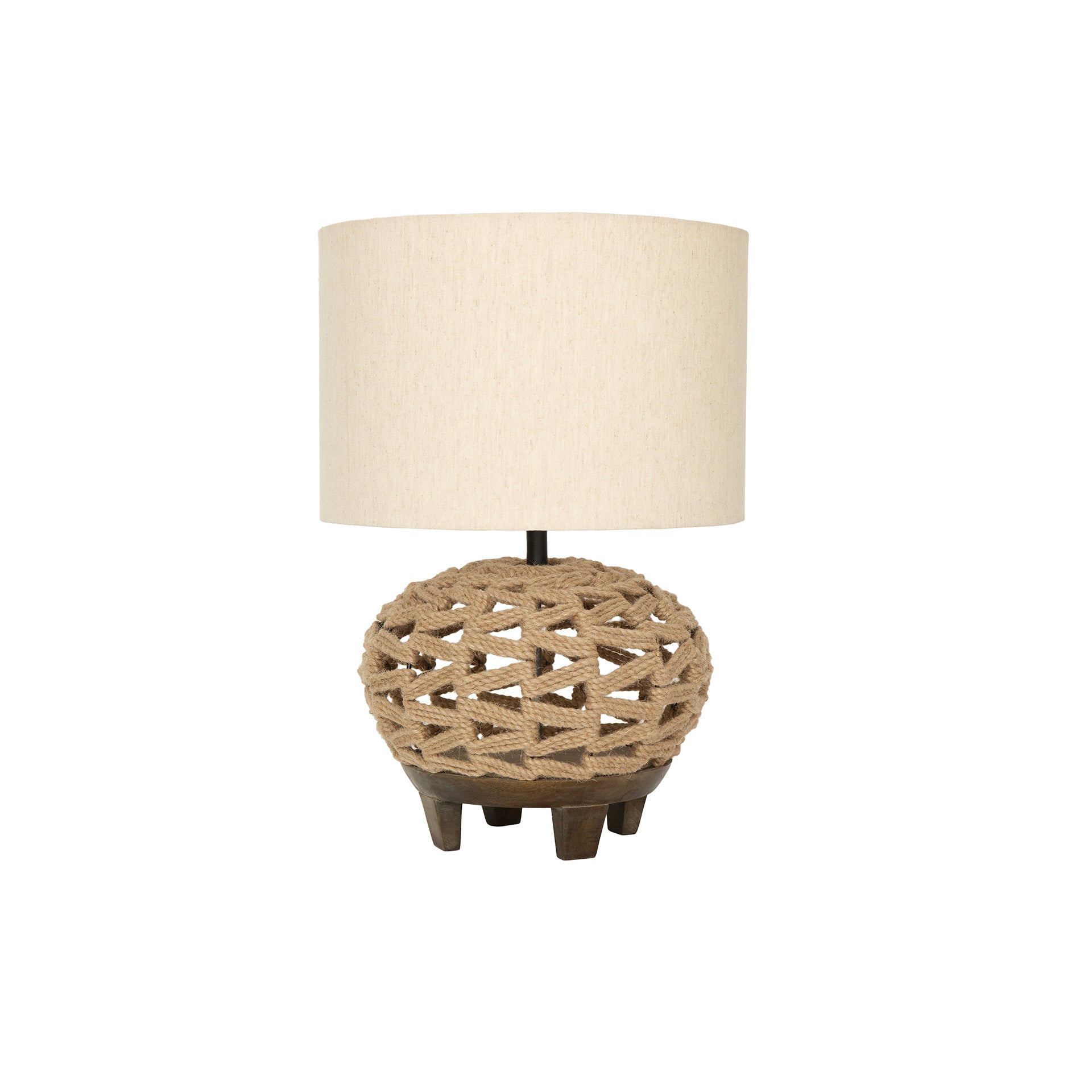 Jute Lamp W/Shade