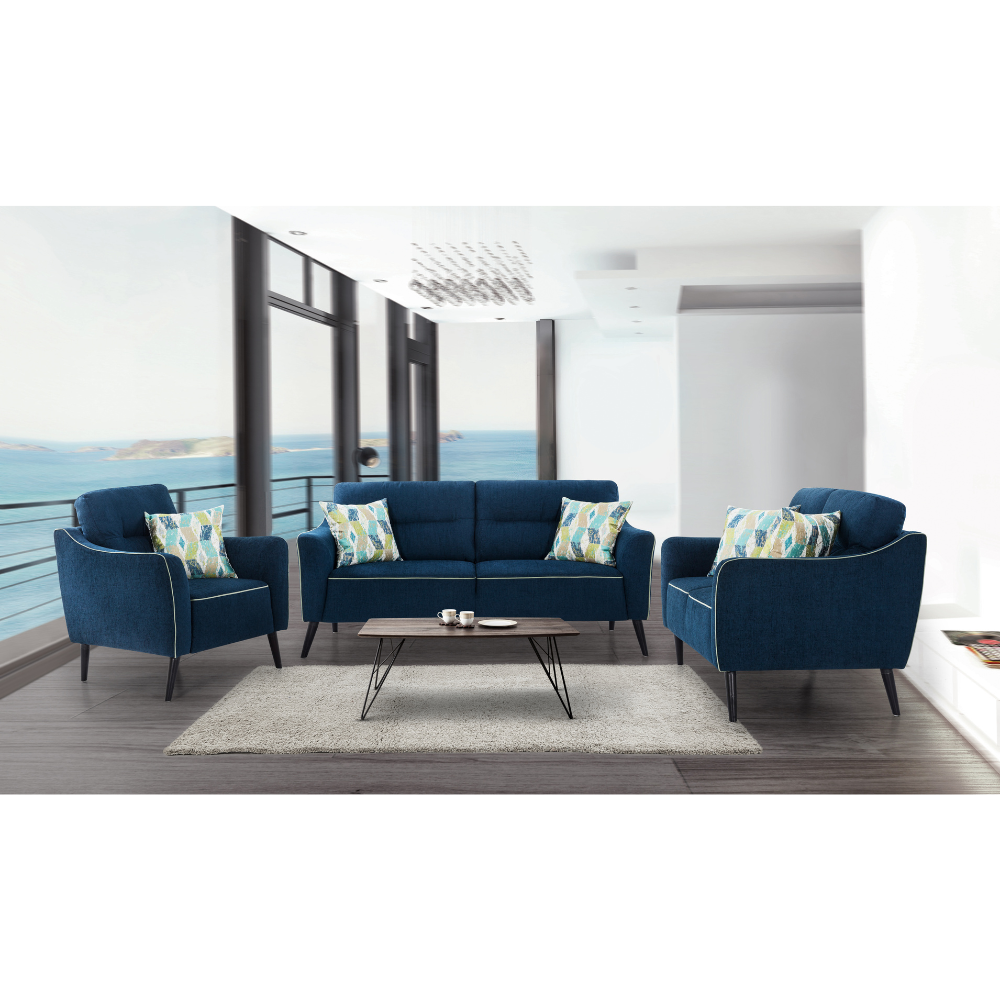 Anchorage Aura Dark Blue Loveseat (6645529182304)