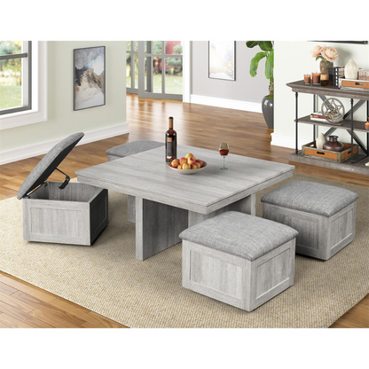 Uster Coffee Table W/ Four Stools