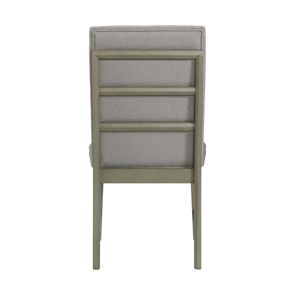 Nashville Grey Dining Table Fabric Ladder Back Side Chair