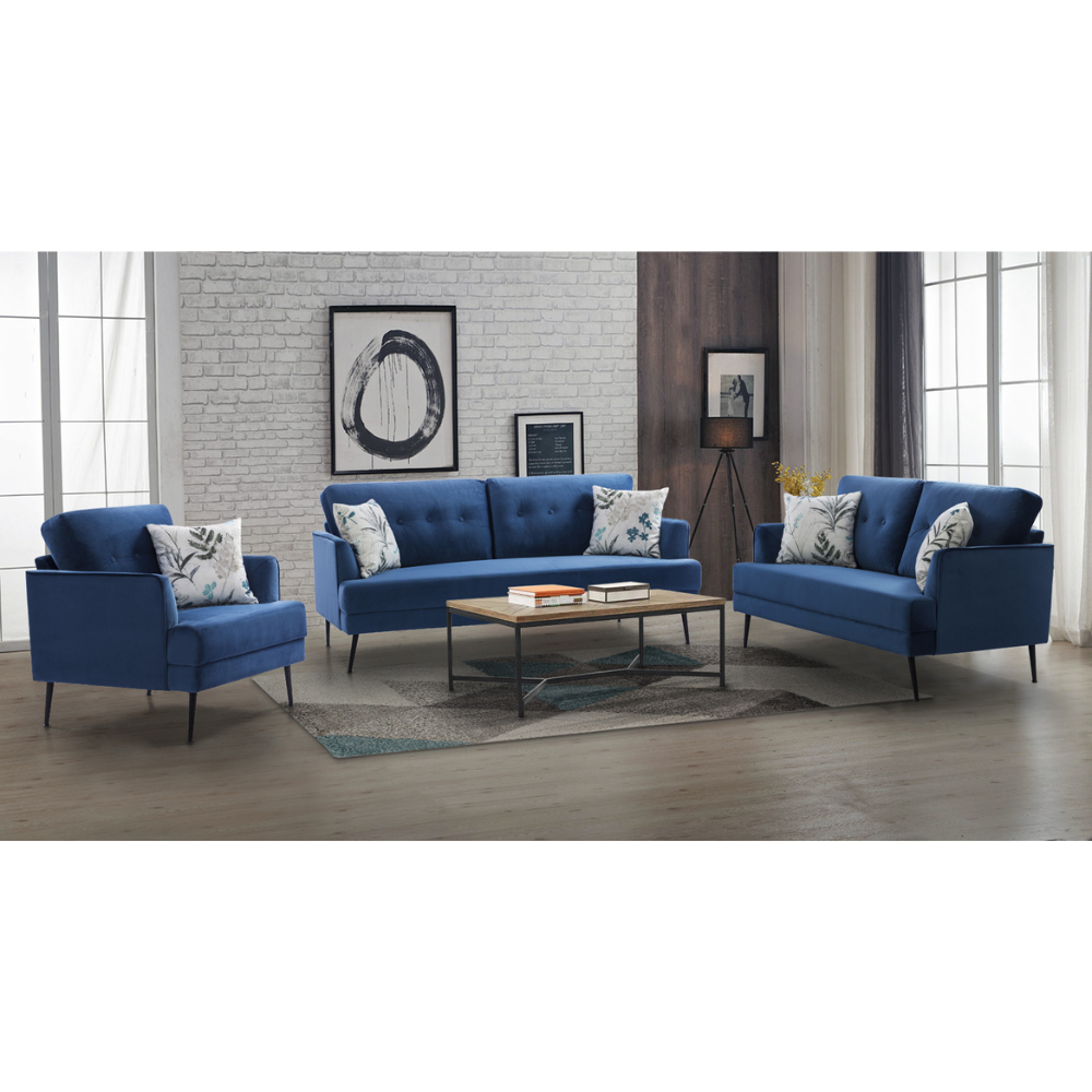Brisbane Bold Blue Sofa Set (6645527609440)