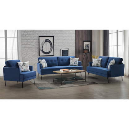 Brisbane Bold Blue Sofa Set (6645527609440)