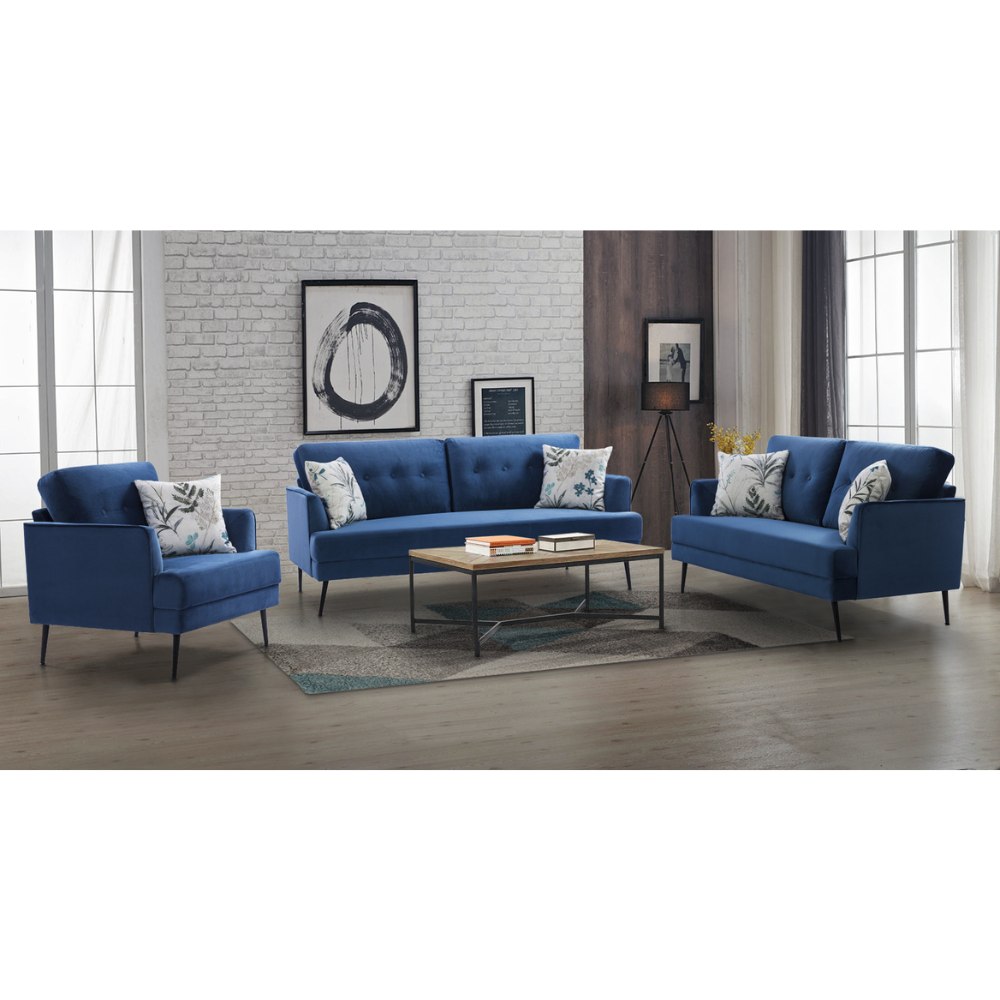 Brisbane Bold Blue Loveseat (6645527576672)