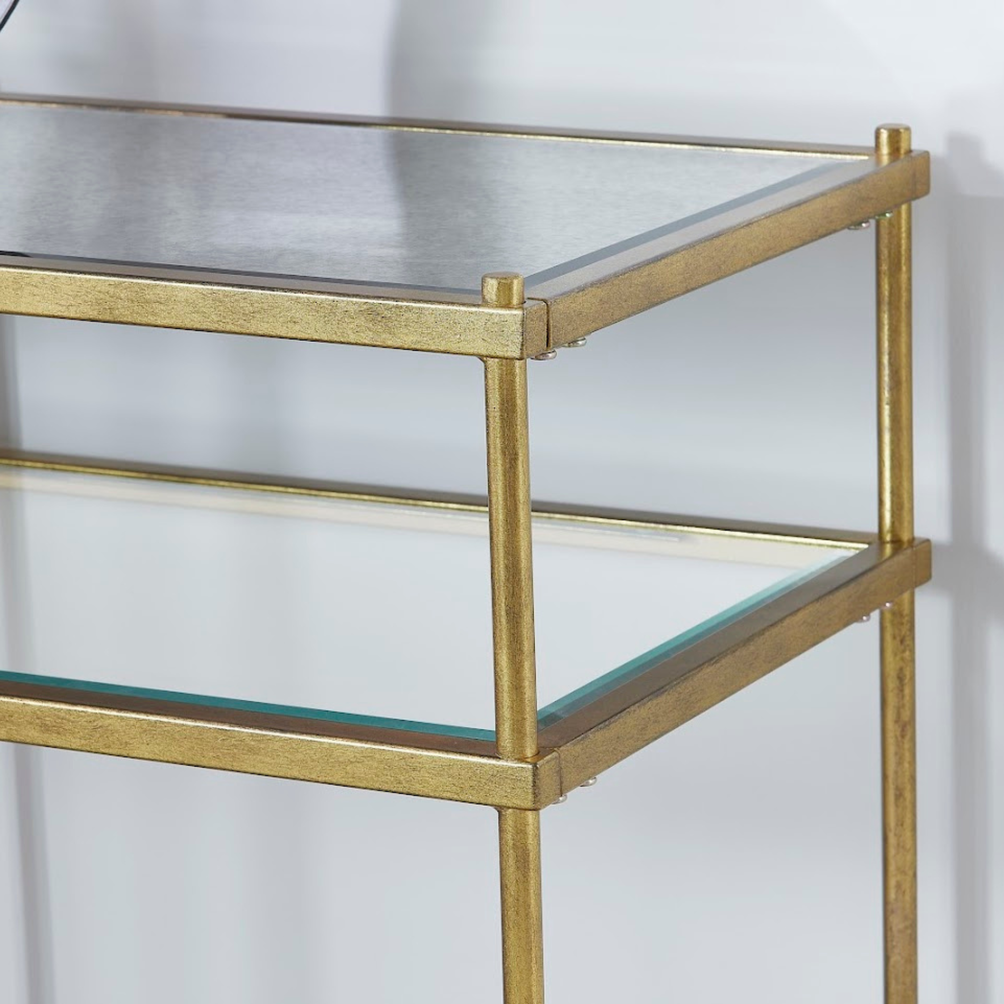 Gold Foil finish Console TABLE (8785185636673)