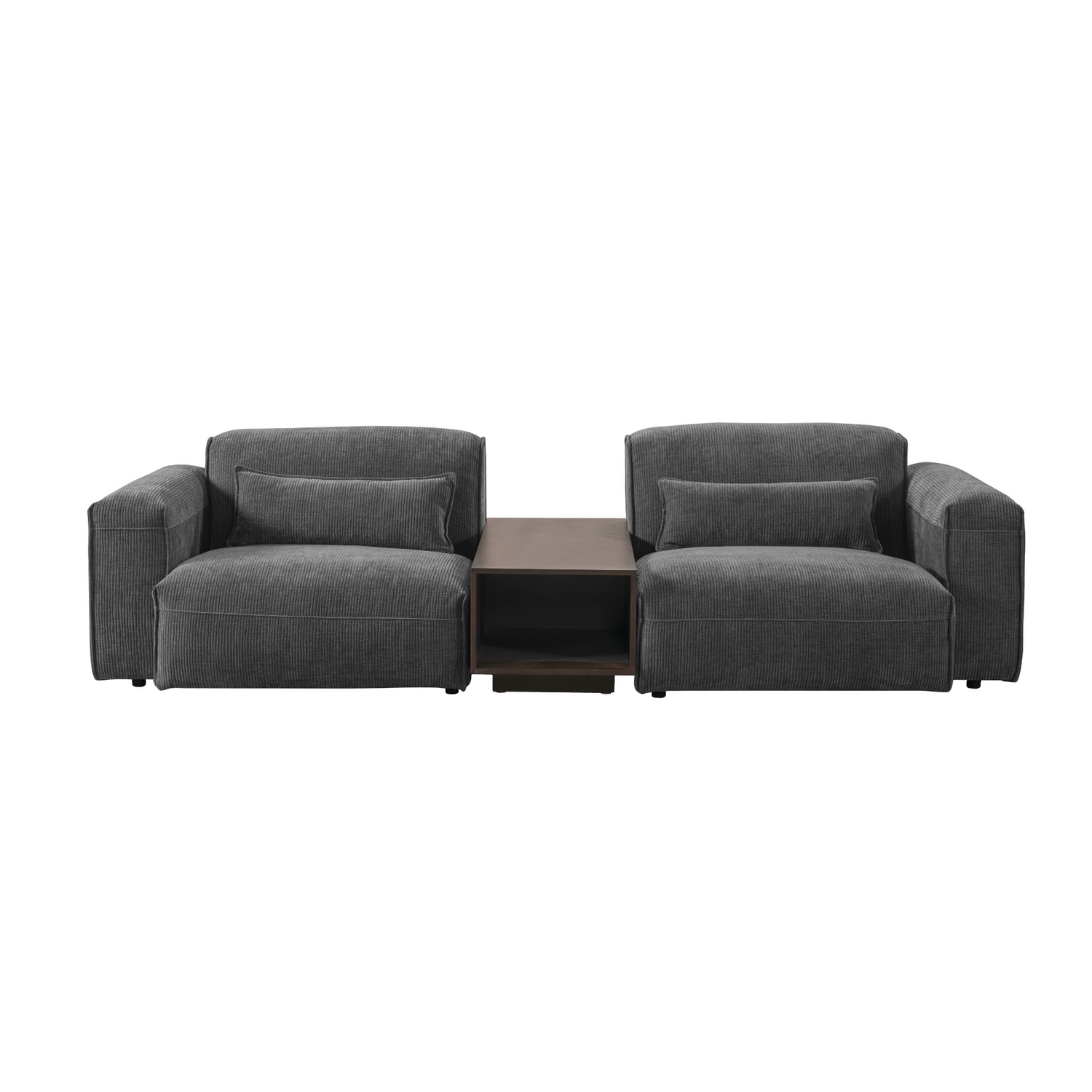 AlDana black rights arm facing seater