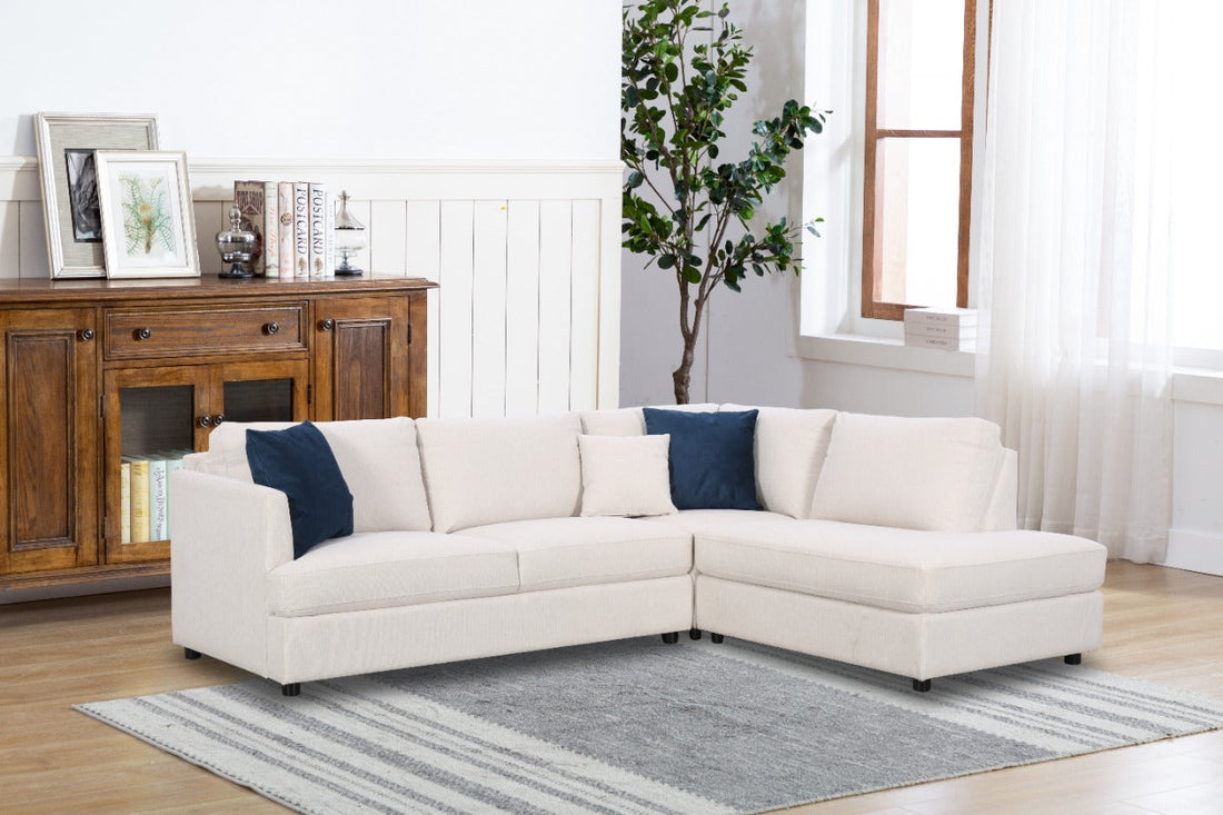 Blue Pearl Cream Sectional (6635671060576)