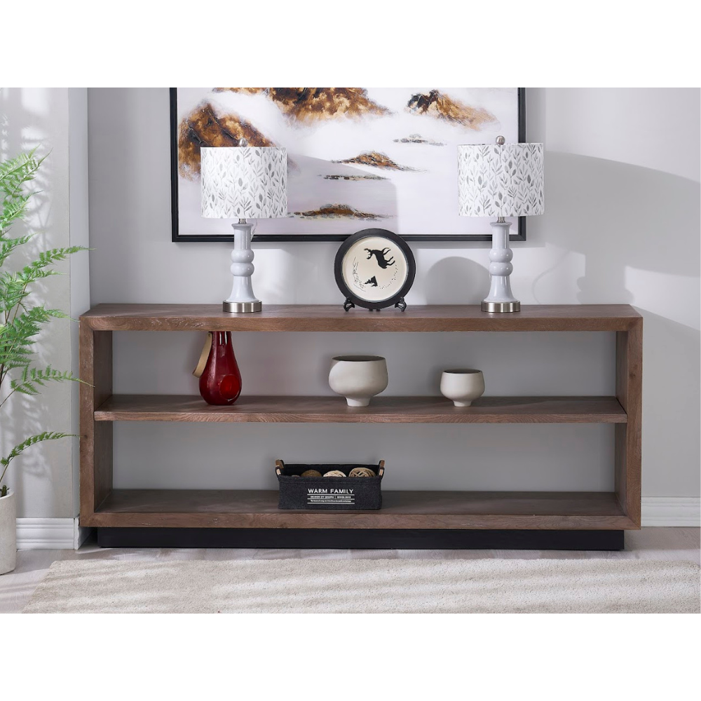 Oak Wood Console TABLE (6650905428064)