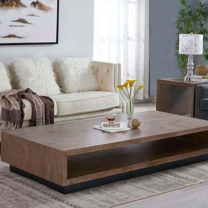 Oak Wood Coffee TABLE (6650905395296)