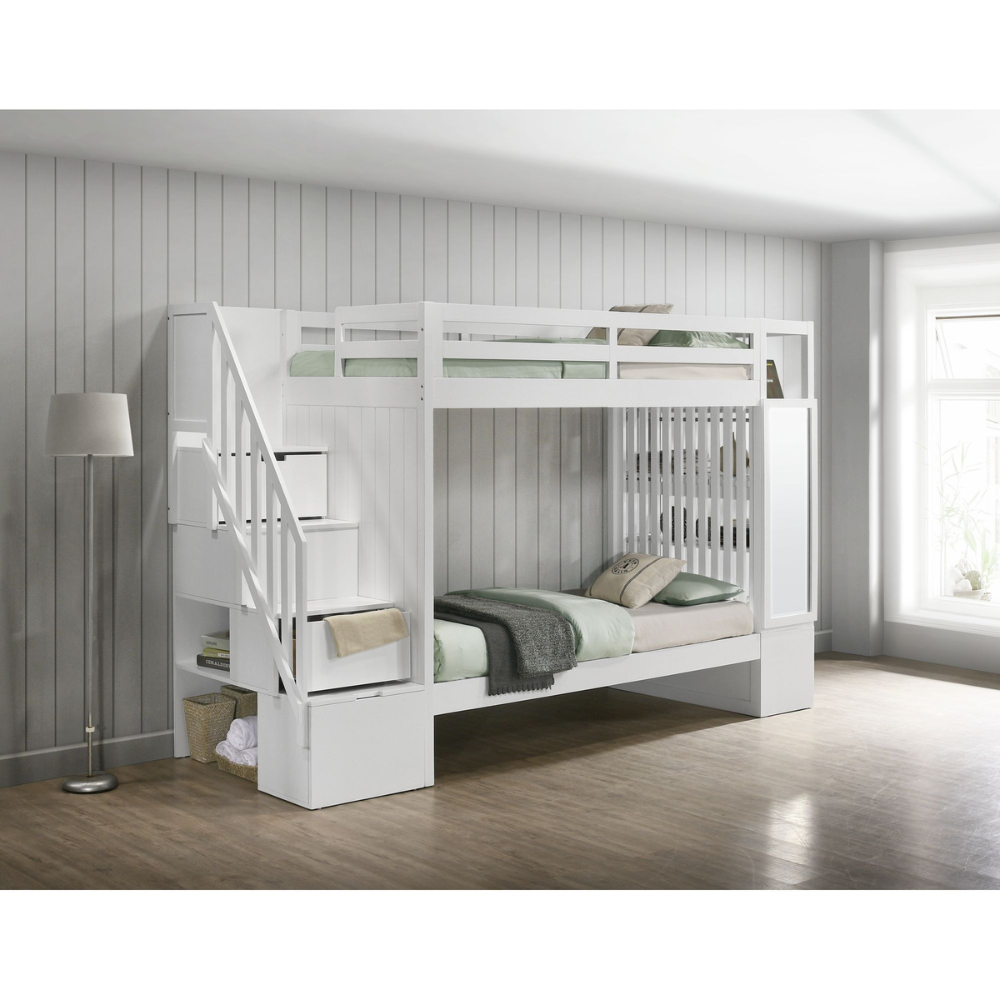 Brian Twin Over Twin Bunk Bed In White (6630958301280)