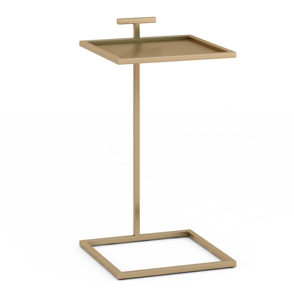 Brass 14&quot; Maisie Accent Table Square