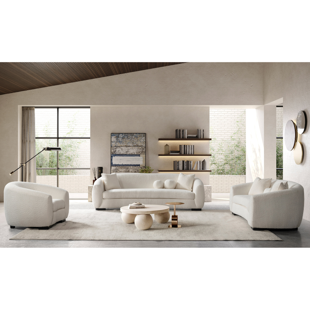 Bouclé Beige Chair (6630866321504)