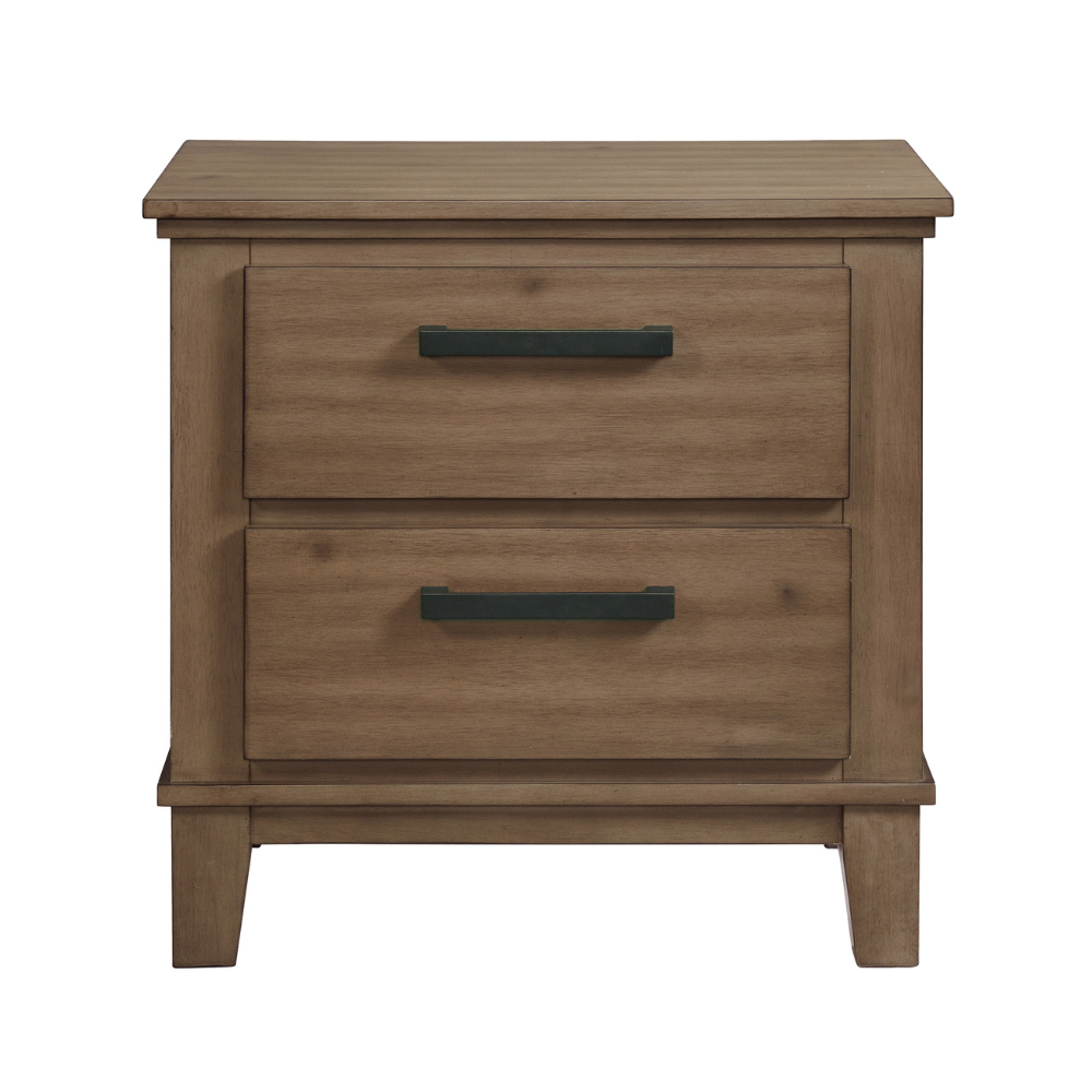 Jolene 2-Drawer Nightstand W/ Usb In Grey (6629944655968)