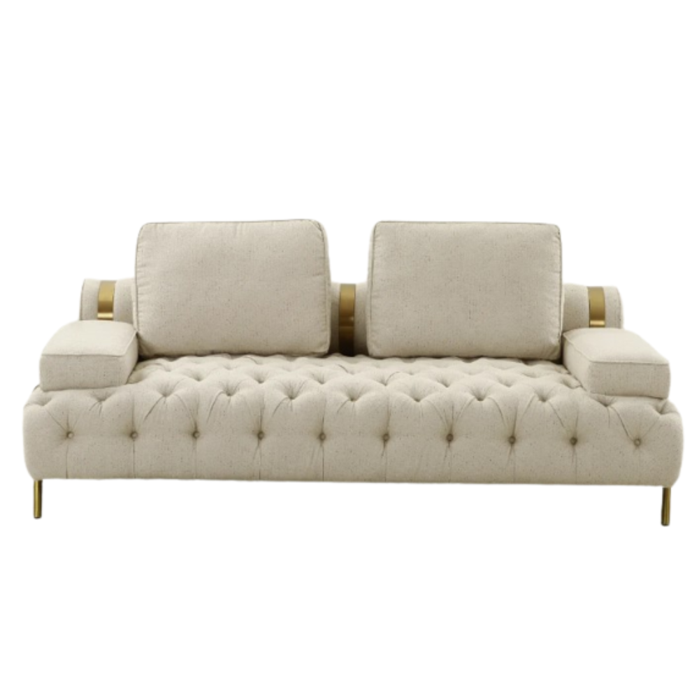 تلمع البيج Loveseat