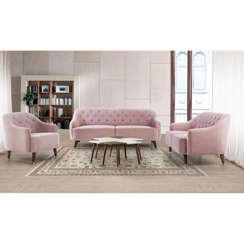 Greenwood Grandeur Pink Loveseat (6645528559712)