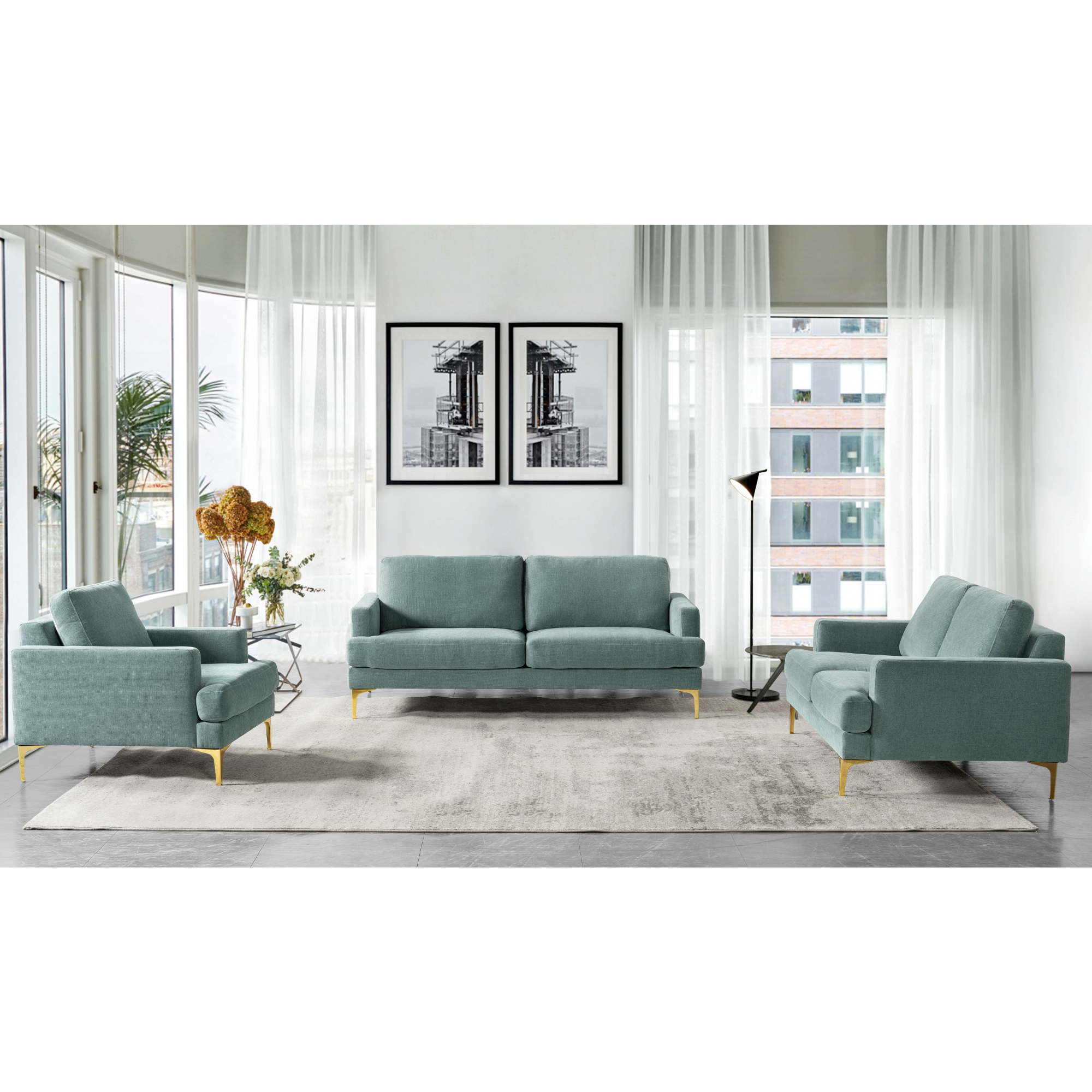 The Grey &amp; Gold Loveseat