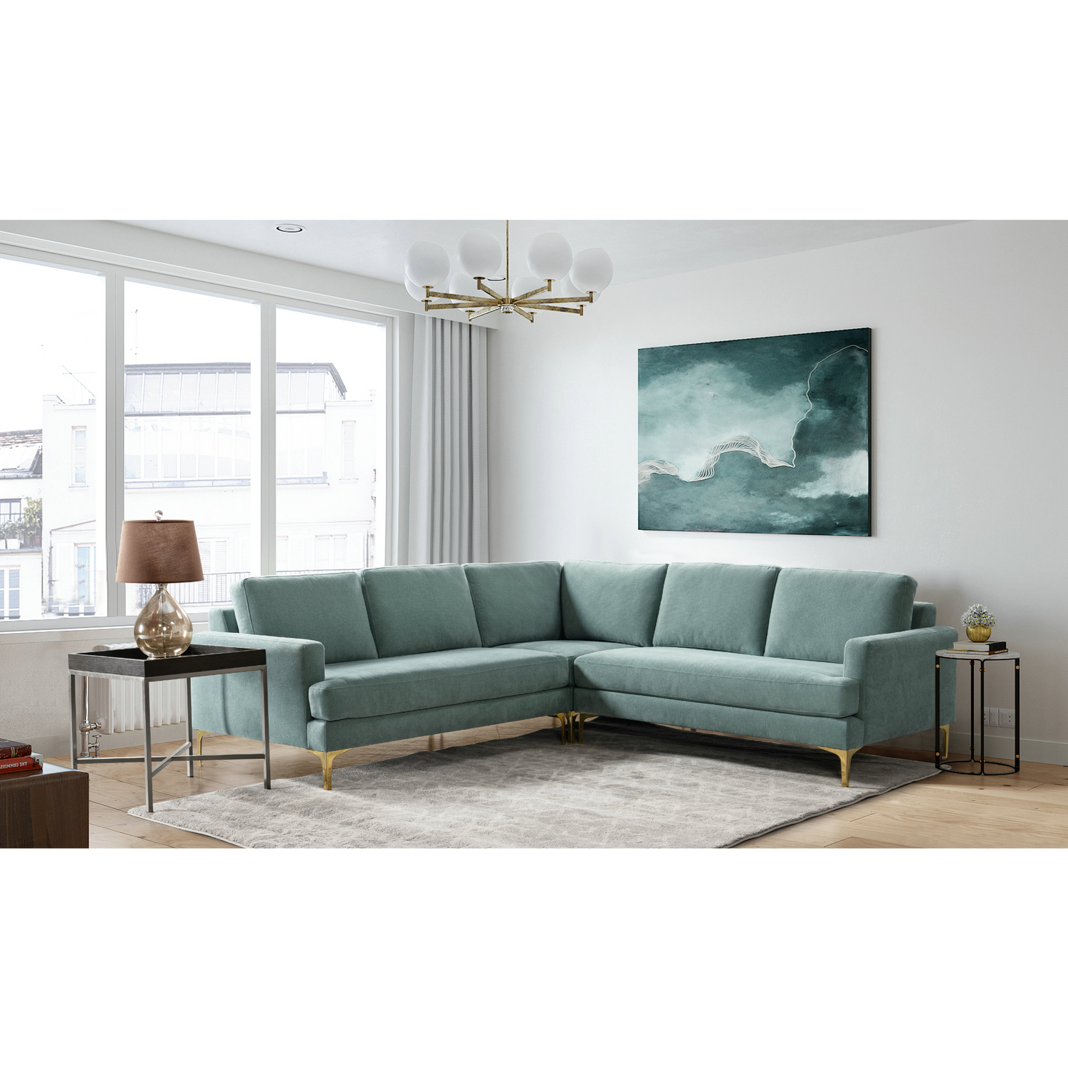 The Grey &amp; Gold Sectional