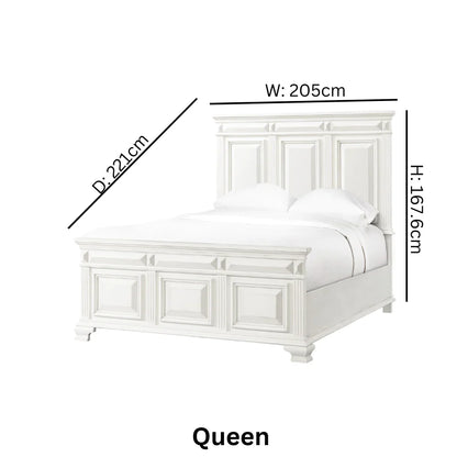 سرير Calloway باللون الأبيض