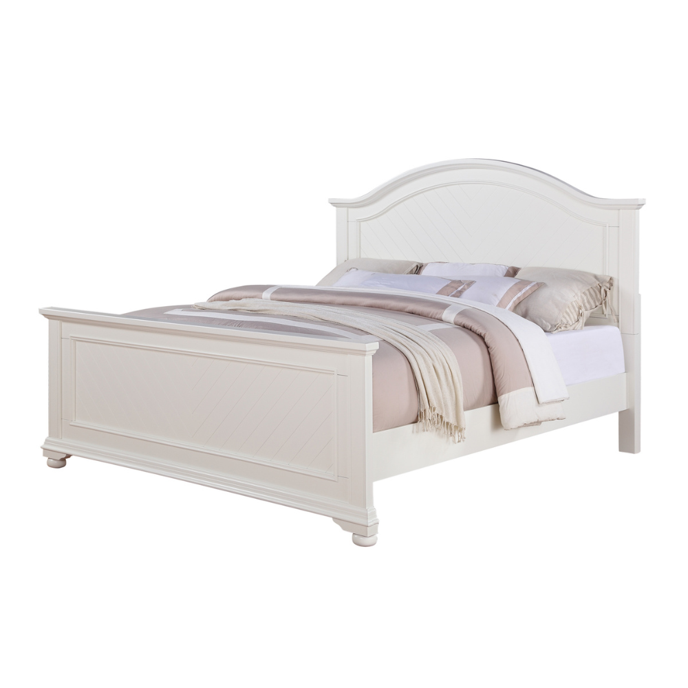 Brook White King Panel Bed