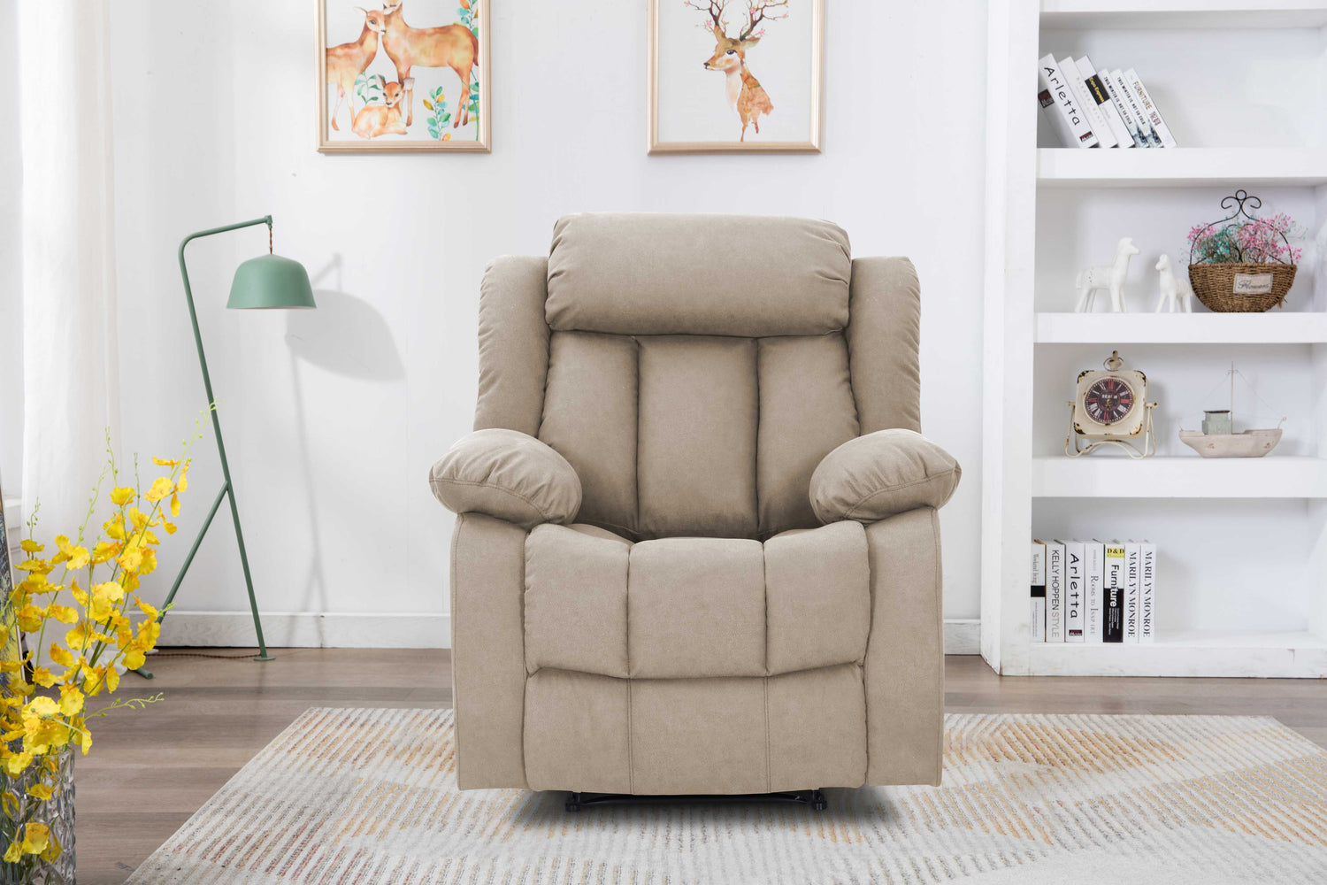 SnugLux Manual Beige Recliner